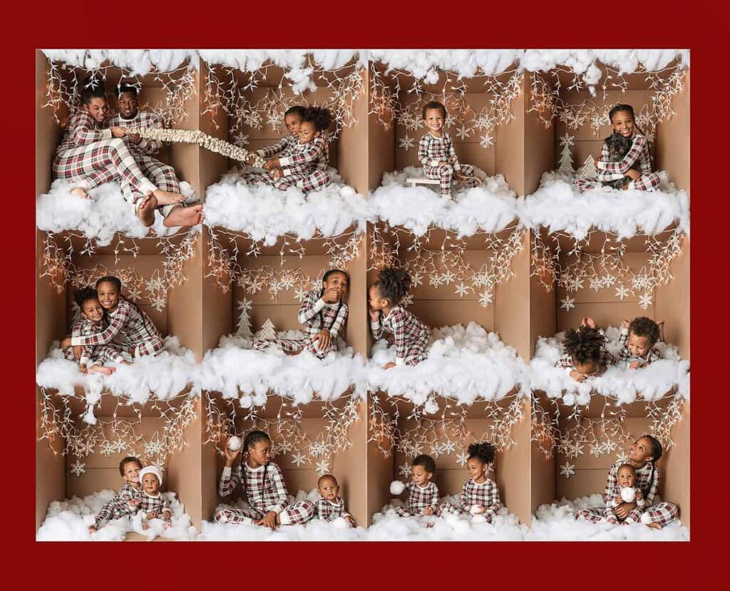 christmasminisessionatlanta in the box Christmas session, studio mini sessions, unique holiday mini session near me, atlanta mini session photographer, family photographer georgia, studio family photography