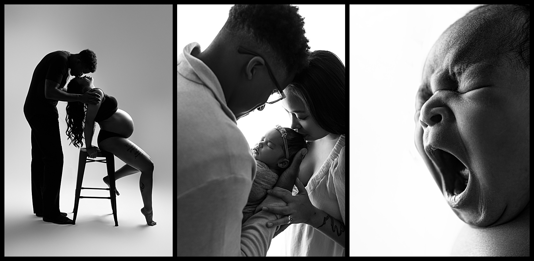 mom to be photographed with husband for maternity photoshoot, family also came back for newborn photography in lincoln ne