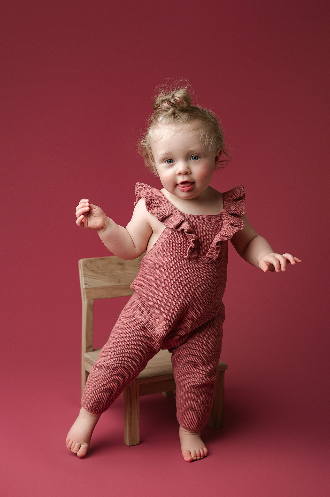 Baby milestone portraits capturing sweet expressions and growing personalities